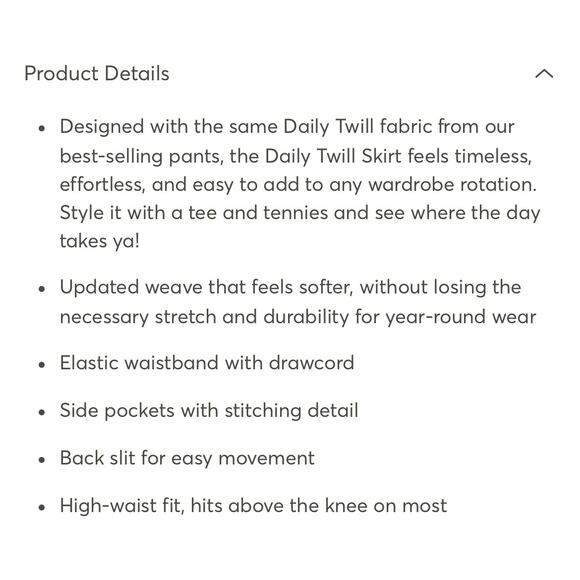 Pact Daily Twill Casual Cotton Knee Length Skirt Storm Gray Womens XXXL 3XL New - Picture 15 of 15